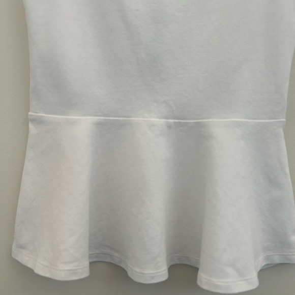 Express Brand- White Fitted Tank Top With Ruffled Bottom- Size: Small - EUC - Picture 3 of 7